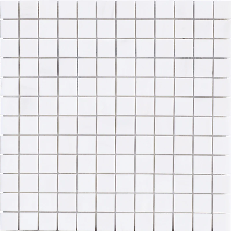 Sky White Polished Mosaic 1" x 1"